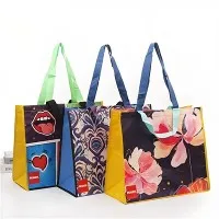 Kolorowa drukowana laminowana torba z grubej bawełny Reklama Torba z włókniny