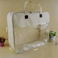 Kolacja Przezroczysta 15 jedwabna torba prasowana na gorąco z PCV. Do użytku w domowej torebce tekstylnej lub kosmetyczce