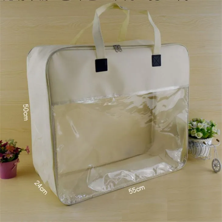 Kolacja Przezroczysta 15 jedwabna torba prasowana na gorąco z PCV. Do użytku w domowej torebce tekstylnej lub kosmetyczce